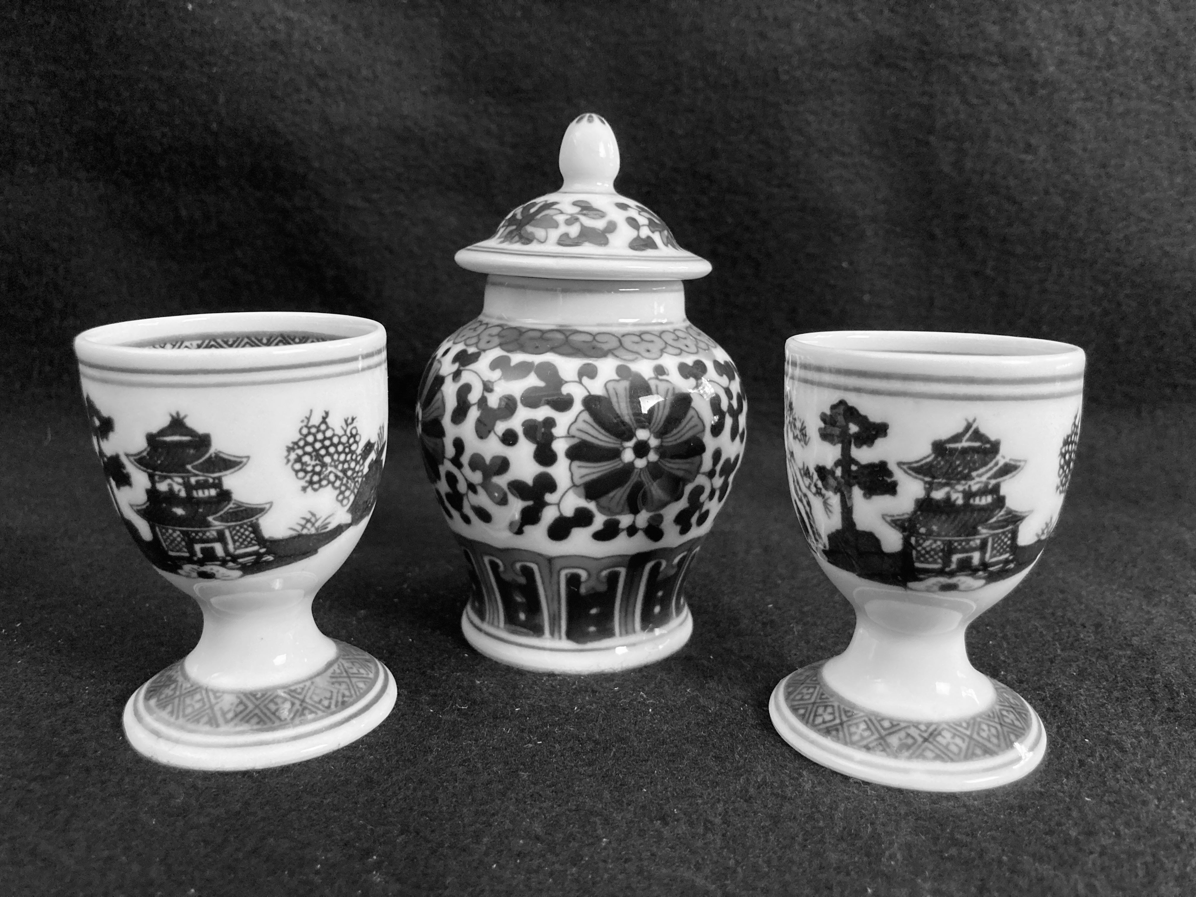 three-piece-blue-and-white-set-small-ginger-jar-and-egg-cup-pair